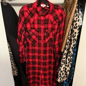 Flannel Shirt Dress